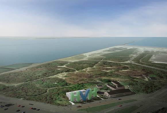 Render van het uitkijkpunt door architectenbureau MVRDV